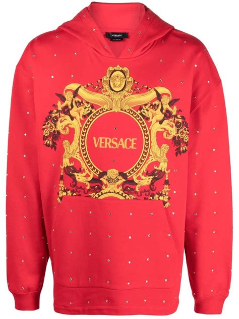 pink versace hoodie|Versace hoodie women.